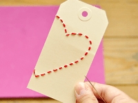 I Try DIY Embroidered Heart Gift Tags